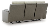 Stately Check Power Reclining Sofa with Adjustable Headrest
