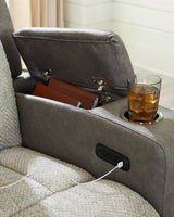 Stately Check Power Recliner/Adjustable Headrest