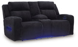 TwinBrooke Power Reclining Loveseat/Console/Adjustable Headrest