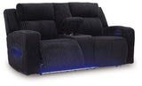 TwinBrooke Power Reclining Loveseat/Console/Adjustable Headrest