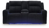 TwinBrooke Power Reclining Loveseat/Console/Adjustable Headrest