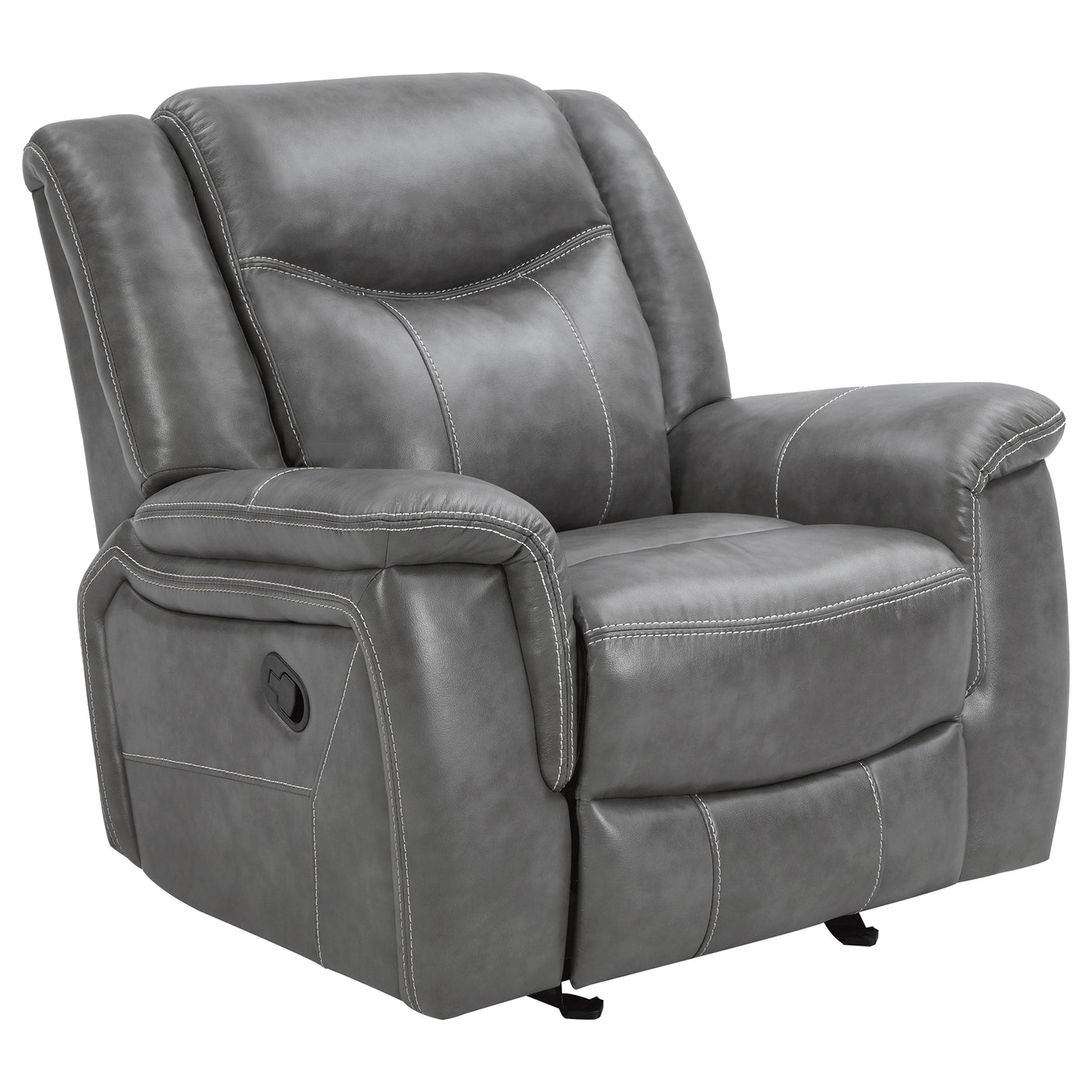 Conrad Upholstered Padded Arm Motion Sofa Set Grey