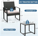 Cindy 3pc Bistro Set