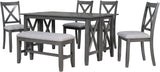 Wesley Table w 4 Chairs & Bench