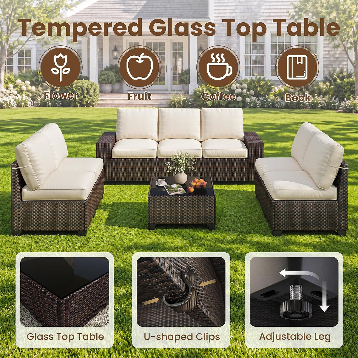 Dwight 8pc Patio Sectional
