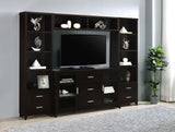 Lewes 4-shelf Engineered Wood Media Tower Cappuccino