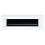 Mallory TV Stand Fireplace Console Bluetooth Speaker Black High Gloss