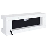 Mallory TV Stand Fireplace Console Bluetooth Speaker Black High Gloss