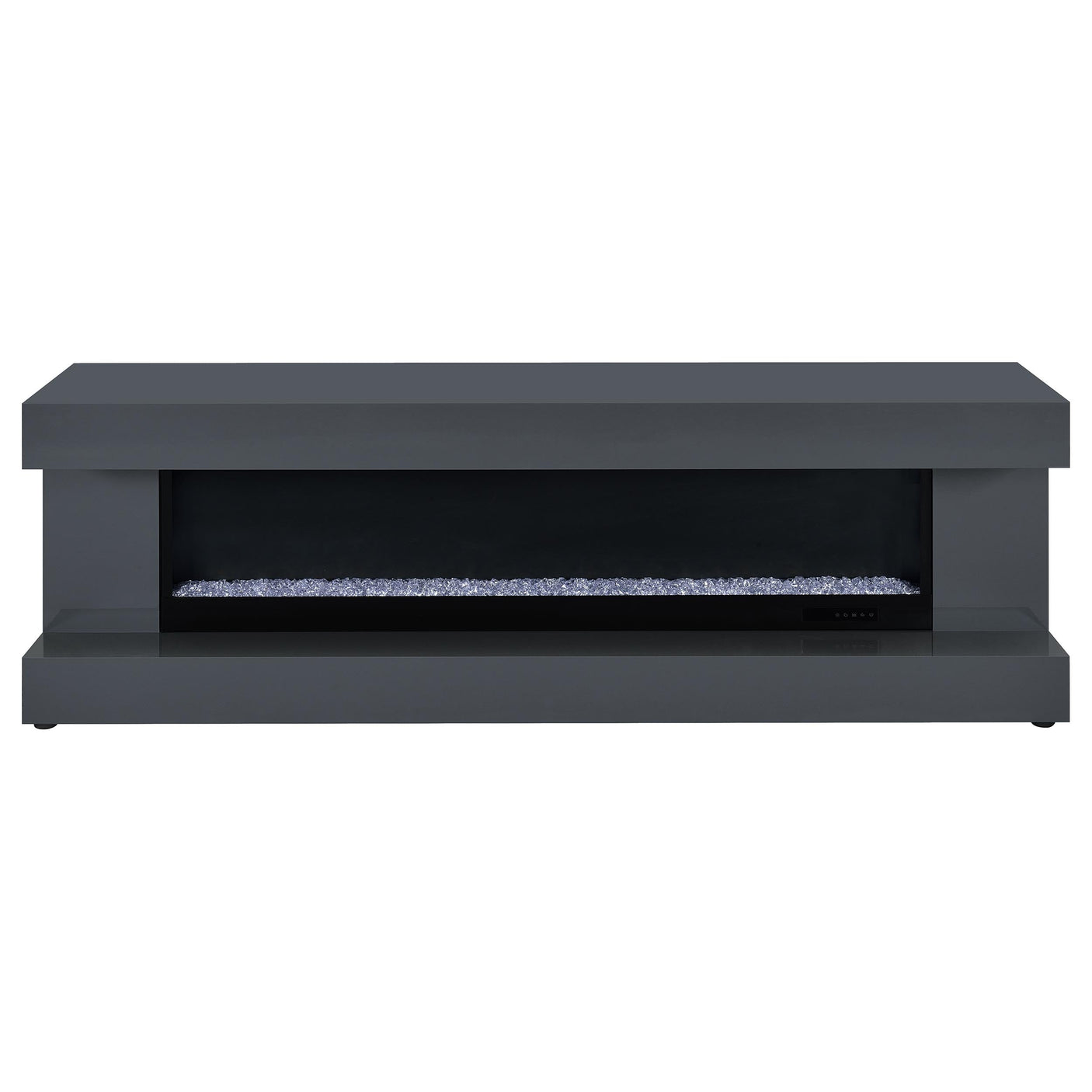 Mallory TV Stand Fireplace Console Bluetooth Speaker Black High Gloss