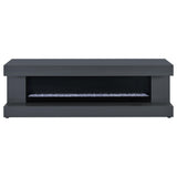 Mallory TV Stand Fireplace Console Bluetooth Speaker Black High Gloss