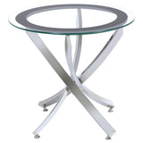 Brooke Round Coffee and End Table Set Brass