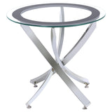 Brooke Round Coffee and End Table Set Brass