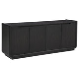 Leandro 72-inch 4-door TV Stand Media Console Burnished Black