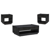 Leandro 2-drawer Wood Cocktail Coffee Table Burnished Black