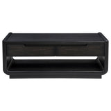 Leandro 2-drawer Wood Cocktail Coffee Table Burnished Black