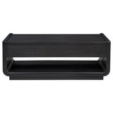 Leandro 2-drawer Wood Cocktail Coffee Table Burnished Black