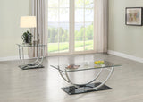 Danville Glass Top Coffee and End Table Set
