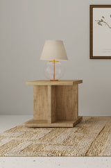 Cortona Square Engineered Wood End Side Table Mango