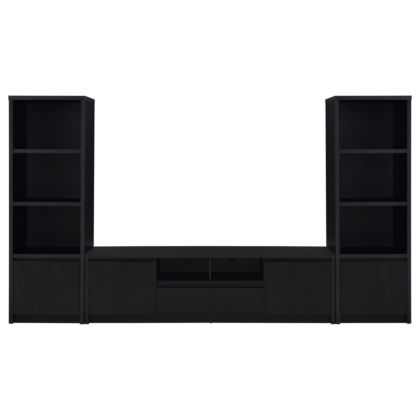 Winfield 3-piece Entertainment Center 78-inch TV Stand Black