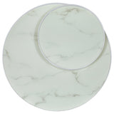 Briggs Round Marble Printed Glass Top Coffee Table