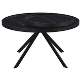Briggs Round Marble Printed Glass Top Coffee Table