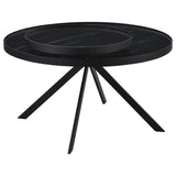 Briggs Round Marble Printed Glass Top Coffee Table