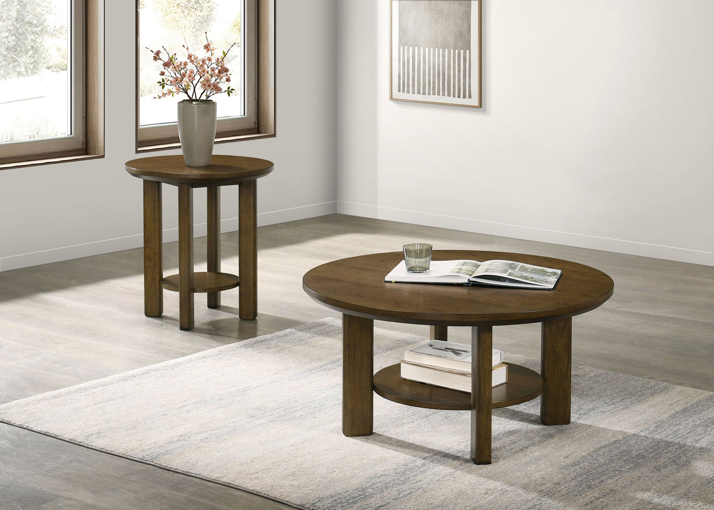 Ottowa 36-inch Round Wood Cocktail Coffee Table