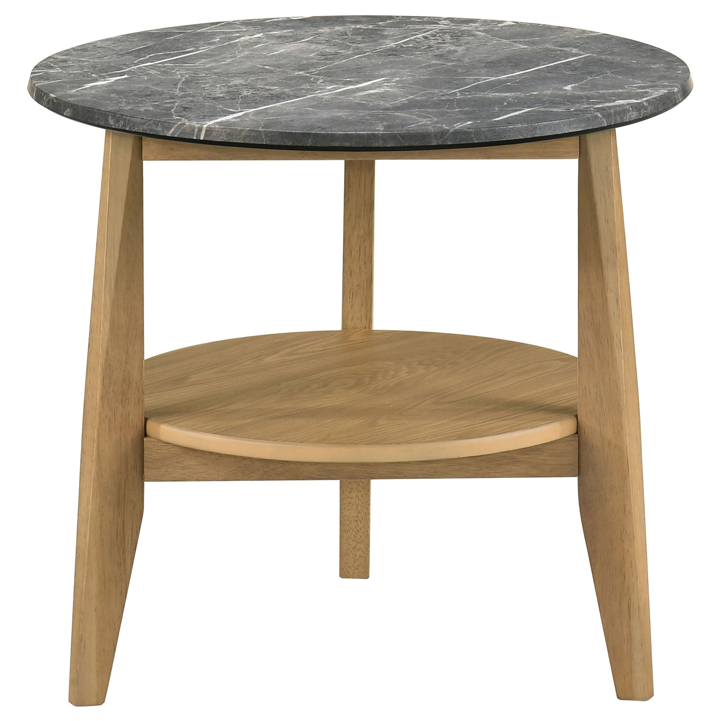 Bradley Round SmartTop Cocktail Coffee Table Grey and Natural