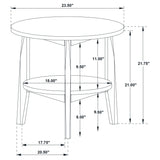 Bradley Round SmartTop End Side Table Grey and Natural