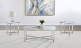 Cronin 2-piece Tempered Glass Top Coffee Table Set Chrome