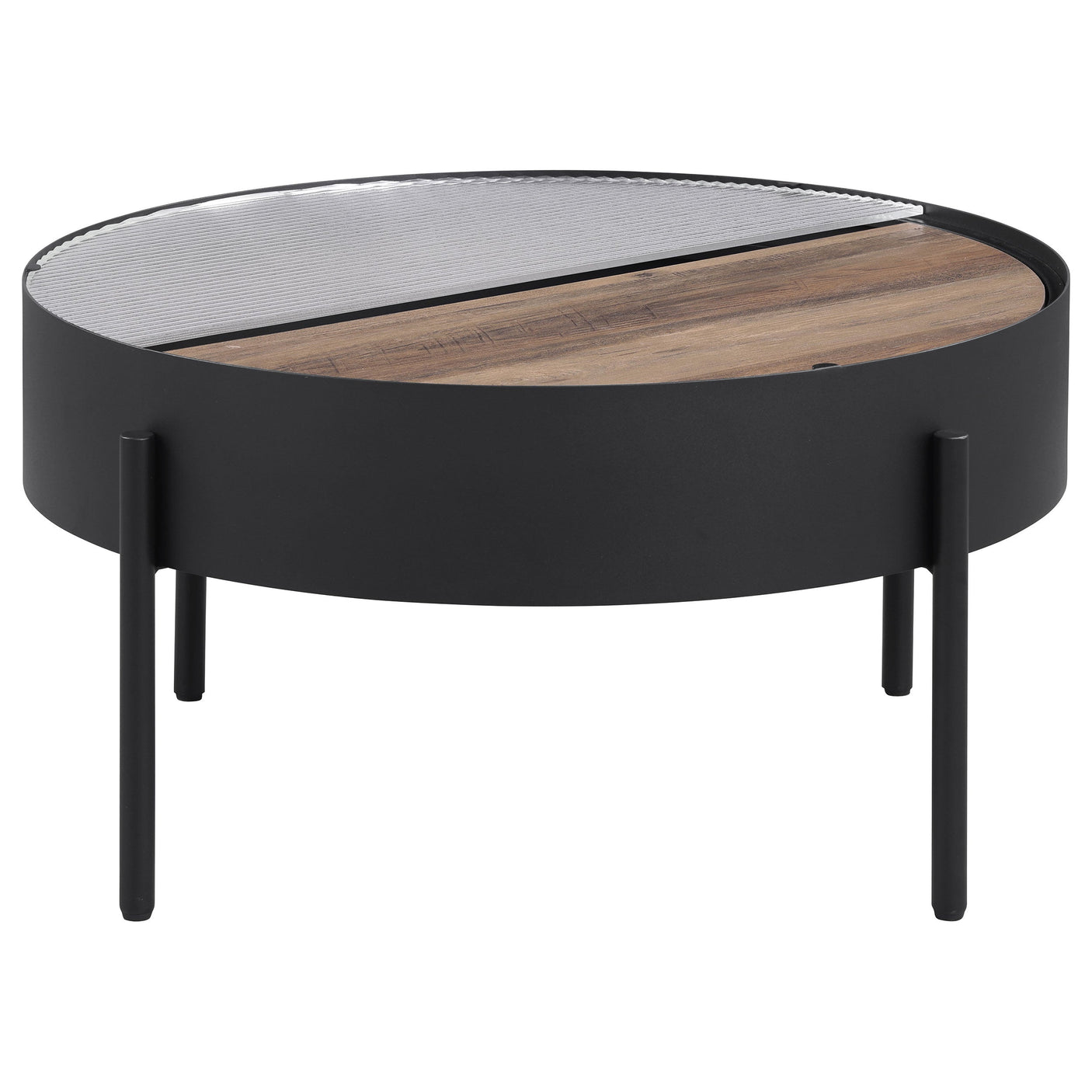 Ozella Round Coffee and End Table Set Sandy