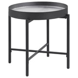 Ozella Round Coffee and End Table Set Sandy