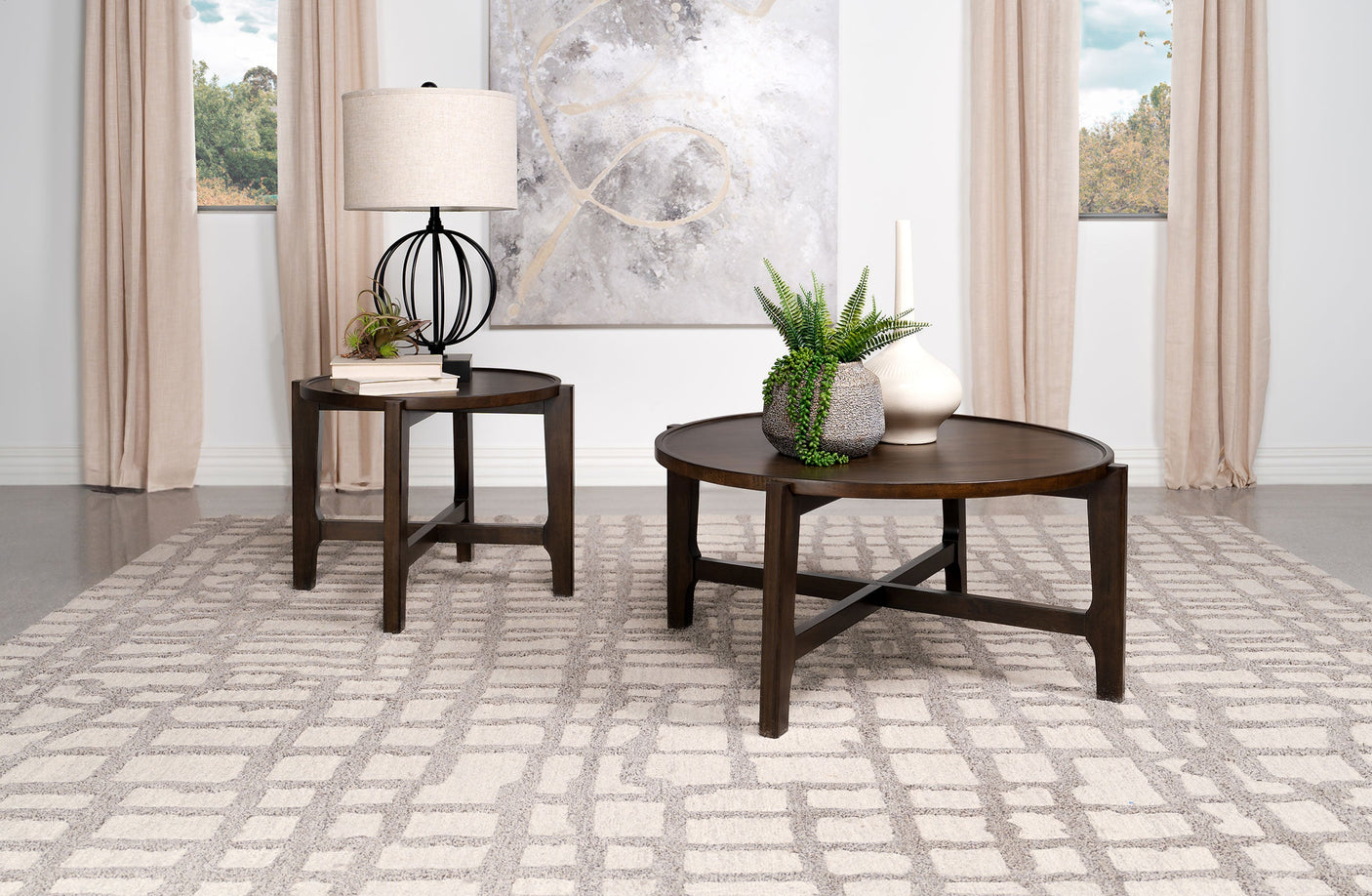 Cota Solid Wood Coffee and End Table Set