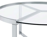 Delia Round Glass Top Nesting Coffee Table
