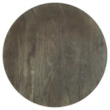 Kinkaid Round Solid Mango Wood End Table Brown