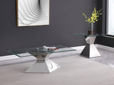 Jenny Rectangular Coffee and End Table Set Chrome