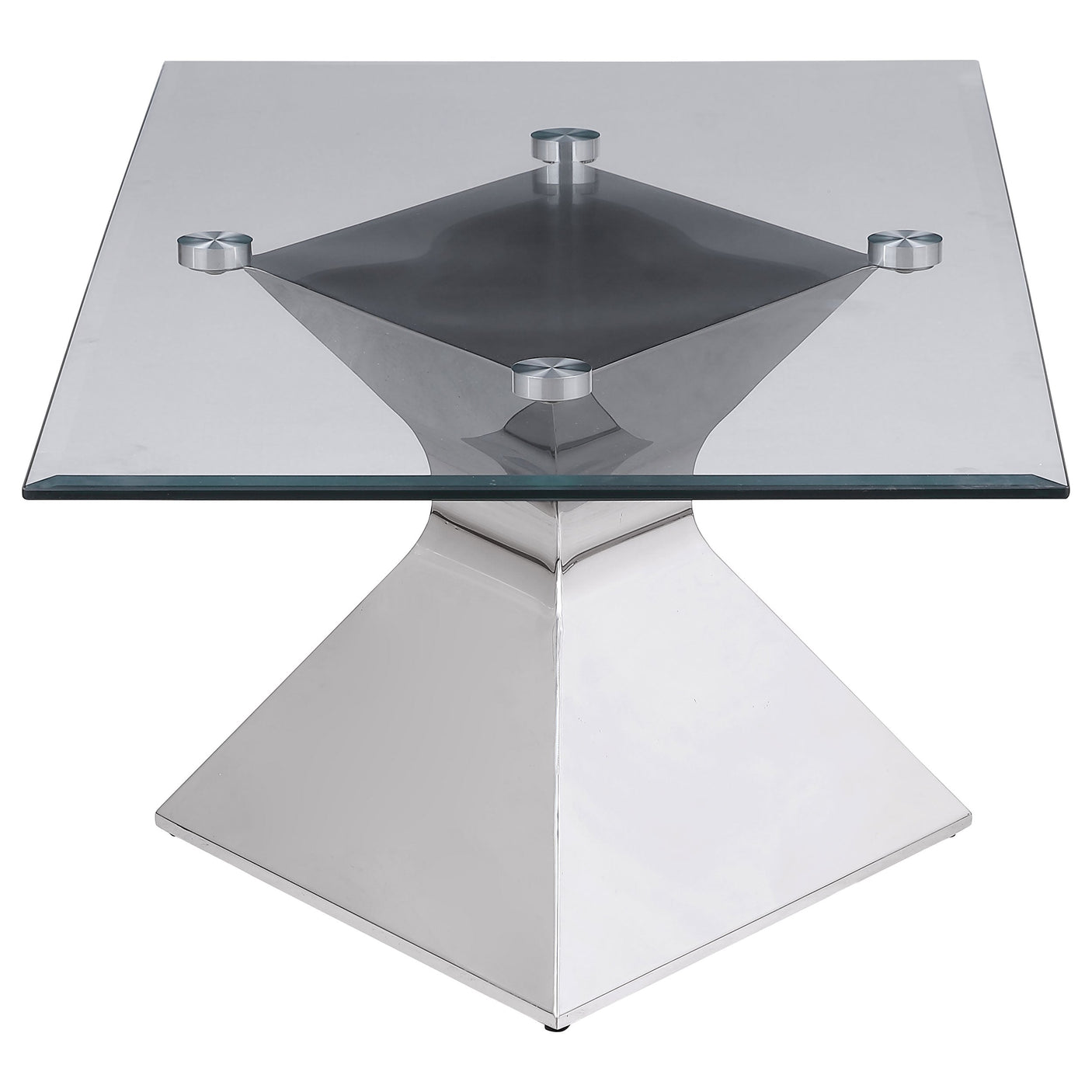 Jenny Rectangular Coffee and End Table Set Chrome