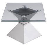 Jenny Rectangular Coffee and End Table Set Chrome