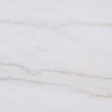 Jason Round White Marble Top Side End Table Greige