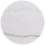 Jason Round White Marble Top Side End Table Greige
