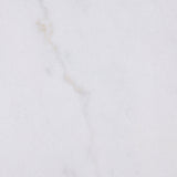 Jason Round White Marble Top Side End Table Greige