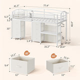 Low Loft Bed - Twin