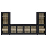 Denison 3-piece Entertainment Center 79-inch TV Stand Black