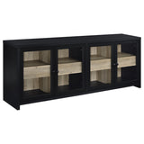 Denison 3-piece Entertainment Center 79-inch TV Stand Black