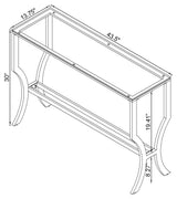 Saide Rectangular Glass Top Entryway Console Table Chrome
