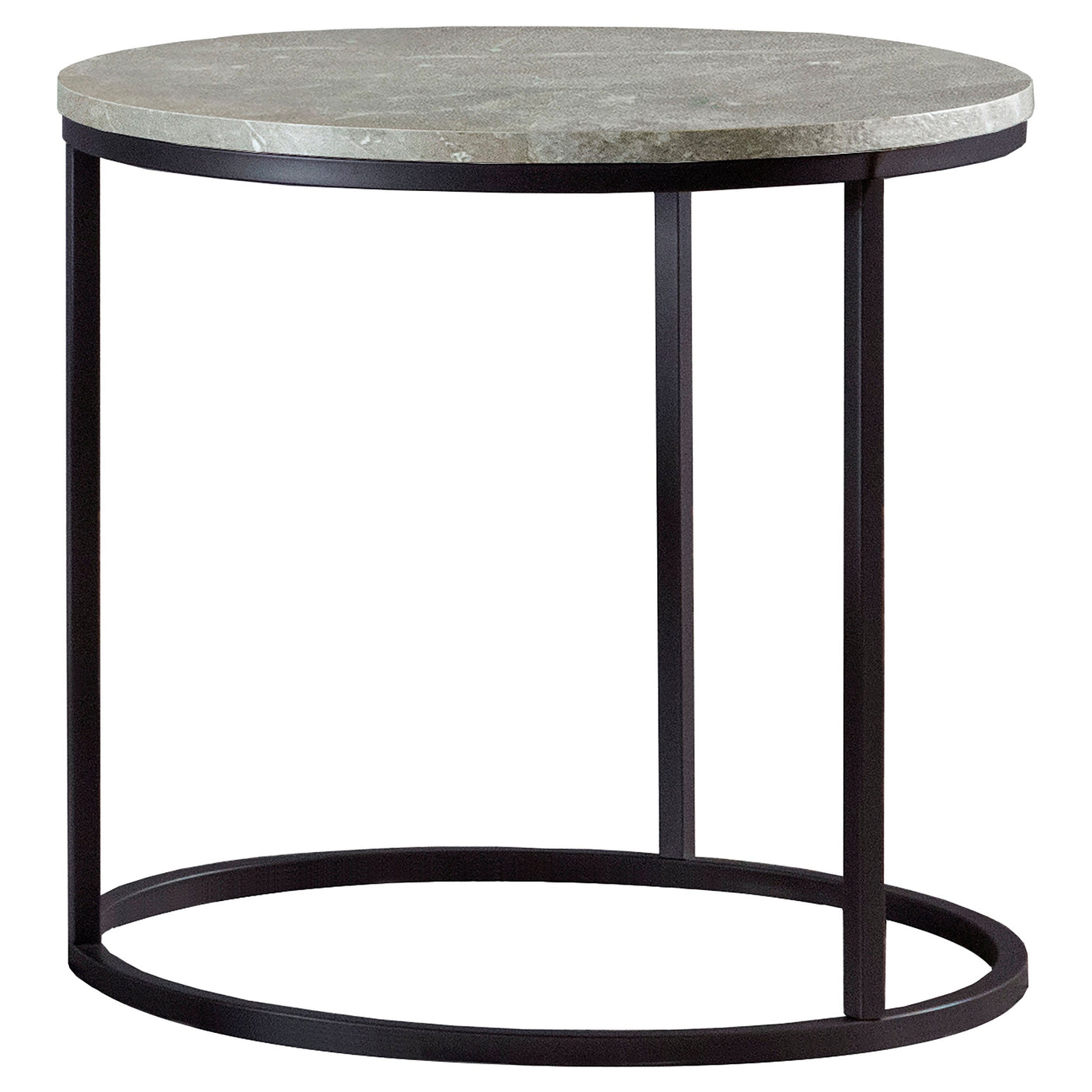 Lainey Round Faux Marble Side End Table