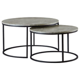 Lainey Round Faux Marble Nesting Coffee Table