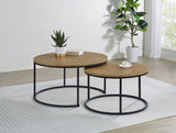 Lainey Round Faux Marble Nesting Coffee Table