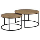 Lainey Round Faux Marble Nesting Coffee Table