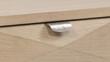 Marcelo Wood Coffee Table with 2 Drawers and Shelf Light Elm